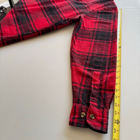 Timberland Pro Original Fit Plaid Flannel Long Sleeve Shirt Western Barn Large - Picture 8 of 9